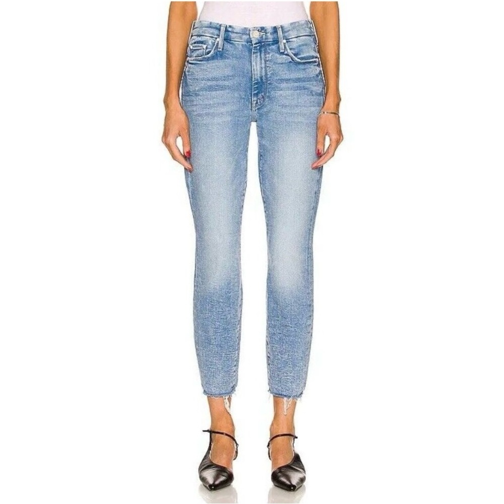 Mother‎ Denim High Waisted Looker Ankle Fray Jeans Deep Breaths